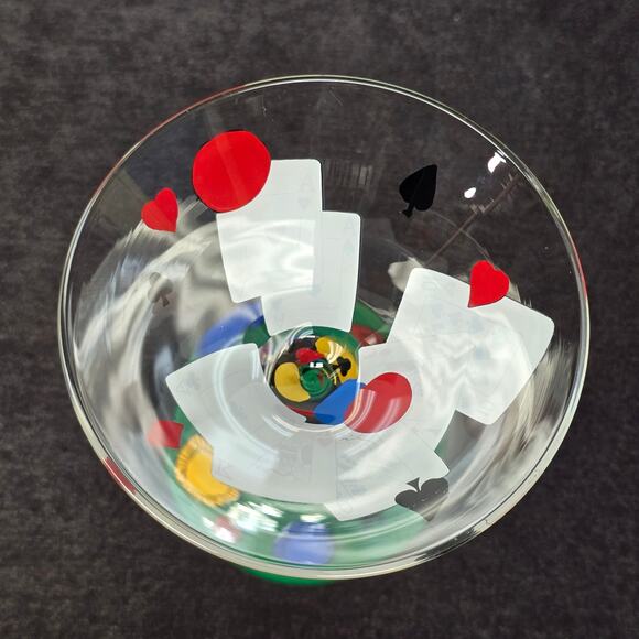 Lolita Love My Martini Pokertini Hand Painted 7oz. Drinking Glass - Picture 2 of 10